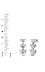 Load image into Gallery viewer, 16CTW Heart Shaped Lab Grown Diamond (F/VS ) Earrings in 14K Gold
