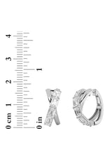 Load image into Gallery viewer, 3CTW Emerald Shaped Lab Grown Diamond (F/VS) Huggie Earrings in 14K Gold
