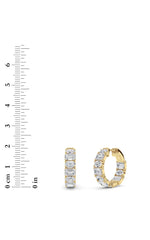 Load image into Gallery viewer, 5CTW Emerald Shaped Lab Grown Diamond (F/VS )Inside Out Hoop Earrings in 14K Gold

