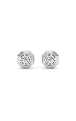 Load image into Gallery viewer, 2CTW Round Shaped Lab Grown Diamond (F/VS ) Stud Earrings in 14K Gold

