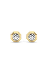 Load image into Gallery viewer, 2CTW Round Shaped Lab Grown Diamond (F/VS ) Stud Earrings in 14K Gold
