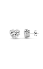 Load image into Gallery viewer, 6CTW Heart Shaped Lab Grown Diamond (F/VS ) Stud Earrings in 14K Gold
