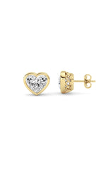 Load image into Gallery viewer, 6CTW Heart Shaped Lab Grown Diamond (F/VS ) Stud Earrings in 14K Gold
