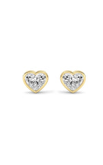 Load image into Gallery viewer, 6CTW Heart Shaped Lab Grown Diamond (F/VS ) Stud Earrings in 14K Gold
