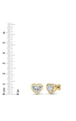 Load image into Gallery viewer, 6CTW Heart Shaped Lab Grown Diamond (F/VS ) Stud Earrings in 14K Gold
