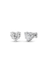 Load image into Gallery viewer, 8CTW Heart Shaped Lab Grown Diamond (F/VS ) Stud Earrings in 14K Gold
