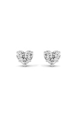 Load image into Gallery viewer, 8CTW Heart Shaped Lab Grown Diamond (F/VS ) Stud Earrings in 14K Gold
