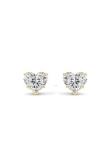 Load image into Gallery viewer, 8CTW Heart Shaped Lab Grown Diamond (F/VS ) Stud Earrings in 14K Gold
