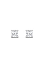 Load image into Gallery viewer, 2CTW Princess Shaped Lab Grown Diamond (F/VS) Stud Earrings in 14K Gold
