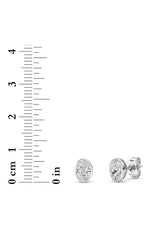 Load image into Gallery viewer, 1CTW Oval Shaped Lab Grown Diamond (F/VS) Bezel Set Stud Earrings in 14K Gold
