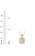 Load image into Gallery viewer, 0.75CTW Round Shaped Lab Grown Diamond (F/VS) Halo Pendant in 14K Gold
