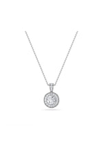 Load image into Gallery viewer, 1.25CTW Round Shaped Lab Grown Diamond (F/VS) Halo Pendant in 14K Gold
