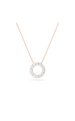 Load image into Gallery viewer, 2CTW Round Shaped Lab Grown Diamond (F/VS) Circle Pendant in 14K Gold
