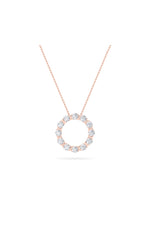 Load image into Gallery viewer, 2CTW Round Shaped Lab Grown Diamond (F/VS) Circle Pendant in 14K Gold
