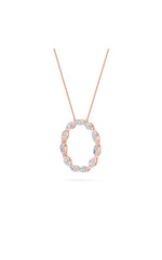 Load image into Gallery viewer, 2.25CTW Marquise Shaped Lab Grown Diamond (F/VS) Circle Necklace in 14K Gold
