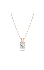 Load image into Gallery viewer, 2CTW Oval Shaped Lab Grown Diamond (F/VS) Split Bale Solitaire Pendant in 14K Gold
