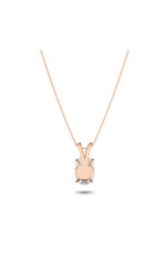 Load image into Gallery viewer, 2CTW Oval Shaped Lab Grown Diamond (F/VS) Split Bale Solitaire Pendant in 14K Gold
