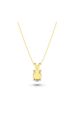 Load image into Gallery viewer, 3CTW Oval Shaped Lab Grown Diamond (F/VS) Split Bale Solitaire Pendant in 14K Gold
