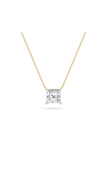 Load image into Gallery viewer, 1CTW Princess Shaped Lab Grown Diamond (F/VS) Solitaire Necklace in 14K Gold
