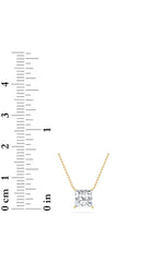 Load image into Gallery viewer, 1CTW Princess Shaped Lab Grown Diamond (F/VS) Solitaire Necklace in 14K Gold
