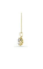 Load image into Gallery viewer, 1.5CTW Round Shaped Lab Grown Diamond (F/VS) Halo Pendant in 14K Gold
