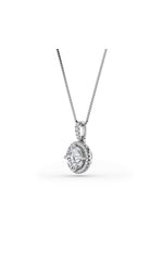Load image into Gallery viewer, 2CTW Round Shaped Lab Grown Diamond (F/VS) Halo Pendant in 14K Gold
