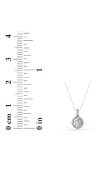 Load image into Gallery viewer, 2CTW Round Shaped Lab Grown Diamond (F/VS) Halo Pendant in 14K Gold
