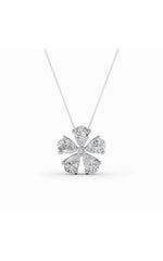 Load image into Gallery viewer, 1.5CTW Pear Shaped Lab Grown Diamond (F/VS) Floral Pendant in 14K Gold
