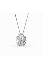 Load image into Gallery viewer, 1.5CTW Pear Shaped Lab Grown Diamond (F/VS) Floral Pendant in 14K Gold

