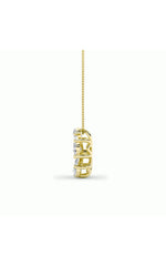 Load image into Gallery viewer, 1.5CTW Pear Shaped Lab Grown Diamond (F/VS) Floral Pendant in 14K Gold
