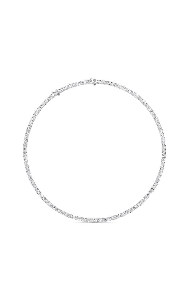 41CTW Round Shaped Lab Grown Diamond (F/VS)  Necklace in 14K Gold