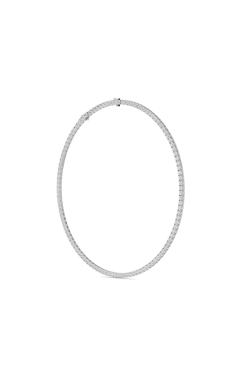 41CTW Round Shaped Lab Grown Diamond (F/VS)  Necklace in 14K Gold