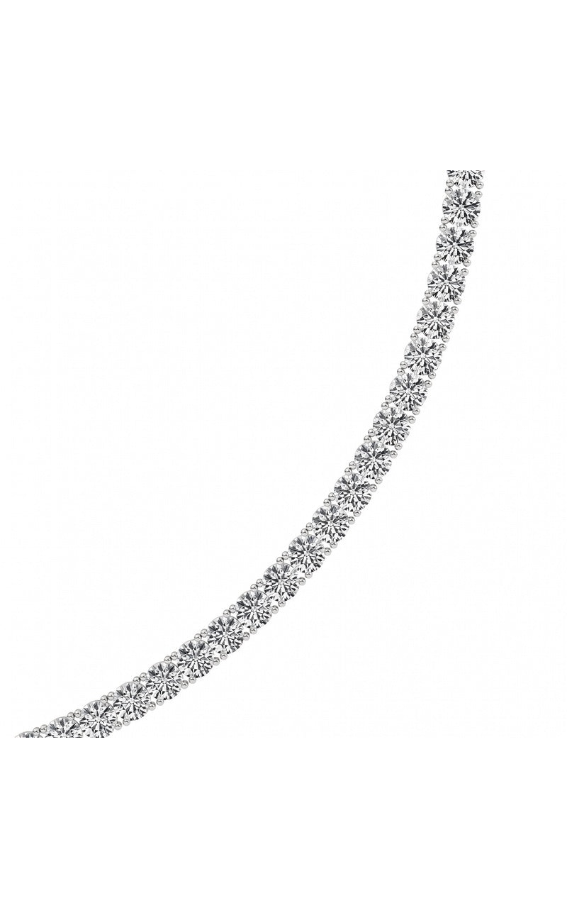 41CTW Round Shaped Lab Grown Diamond (F/VS)  Necklace in 14K Gold