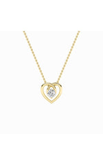 Load image into Gallery viewer, 1CTW Round Shaped Lab Grown Diamond (F/VS) Heart Shaped Pendant in 14K Gold
