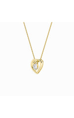 Load image into Gallery viewer, 1CTW Round Shaped Lab Grown Diamond (F/VS) Heart Shaped Pendant in 14K Gold
