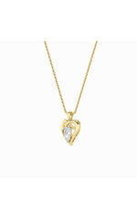 Load image into Gallery viewer, 2CTW Pear Shaped Lab Grown Diamond (F/VS) Heart Shaped Pendant in 14K Gold
