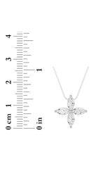 Load image into Gallery viewer, 1CTW Marquise Shaped Lab Grown Diamond (F/VS) Flower Fashion Pendant in 14K Gold

