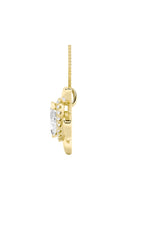 Load image into Gallery viewer, 2CTW Marquise Shaped Lab Grown Diamond (F/VS) Accented Turtle Pendant in 14K Gold
