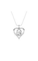 Load image into Gallery viewer, 1.5CTW Round Shaped Lab Grown Diamond (F/VS) Heart Shaped Pendant in 14K Gold
