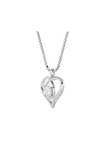 Load image into Gallery viewer, 1.5CTW Round Shaped Lab Grown Diamond (F/VS) Heart Shaped Pendant in 14K Gold
