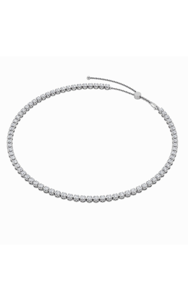 11CTW Round Shaped Lab Grown Diamond (F/VS)  Necklace in 14K Gold
