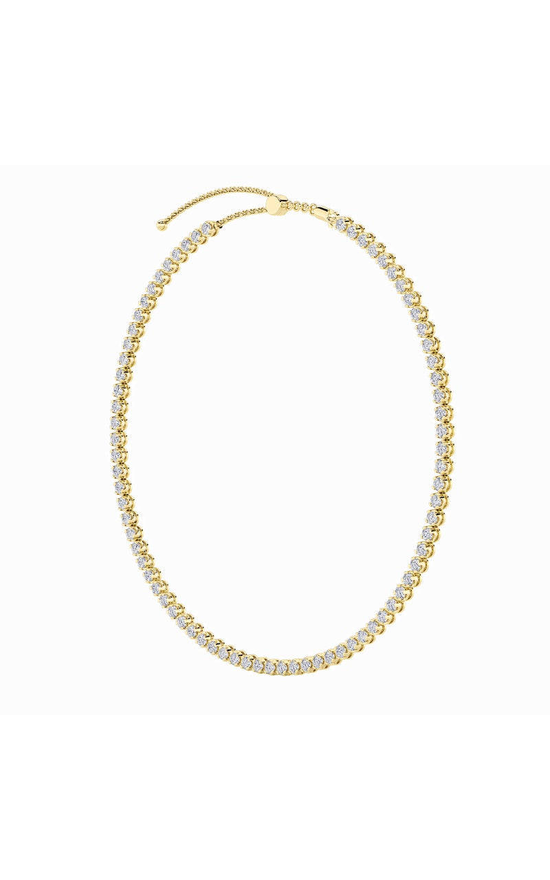 11CTW Round Shaped Lab Grown Diamond (F/VS)  Necklace in 14K Gold