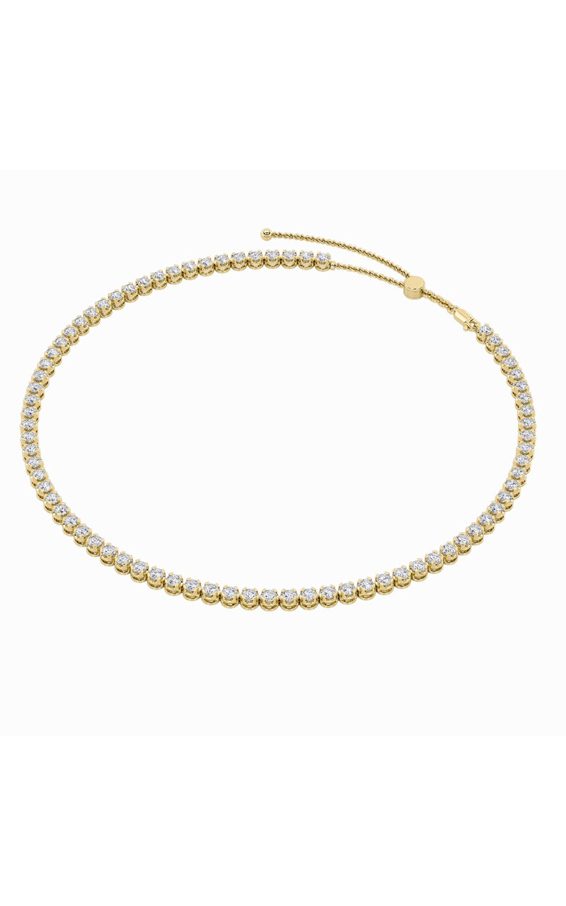 11CTW Round Shaped Lab Grown Diamond (F/VS)  Necklace in 14K Gold