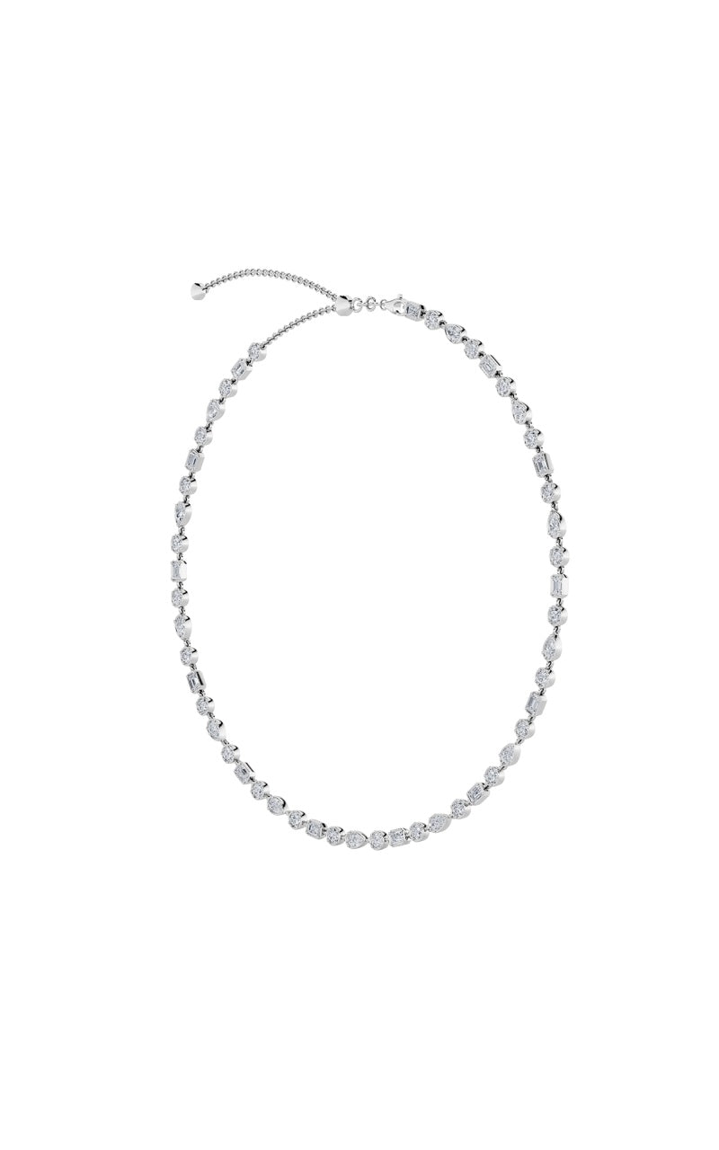 10CTW Pear Shaped Lab Grown Diamond (F/VS) Necklace in 14K Gold