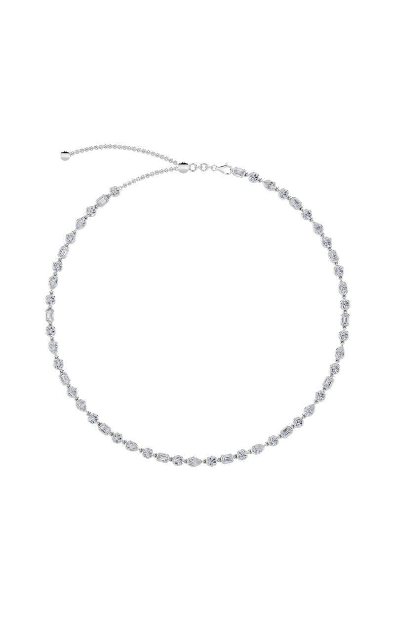 10CTW Pear Shaped Lab Grown Diamond (F/VS) Necklace in 14K Gold