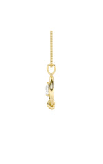Load image into Gallery viewer, 1CTW Pear Shaped Lab Grown Diamond (F/VS) Solitaire Knot Pendant in 14K Gold
