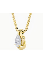 Load image into Gallery viewer, 2CTW Pear Shaped Lab Grown Diamond (F/VS) Knot Pendant in 14K Gold
