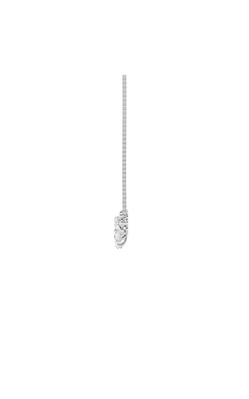 2CTW Pear Shaped Lab Grown Diamond (F/VS) Fancy Flower Necklace in 14K Gold
