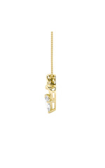 Load image into Gallery viewer, 3CTW Pear Shaped Lab Grown Diamond (F/VS) Mother &amp; Child Heart Shaped Pendant in 14K Gold
