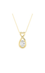 Load image into Gallery viewer, 1CTW Oval Shaped Lab Grown Diamond (G/VS) Fancy Solitaire Pendant in 14K Gold
